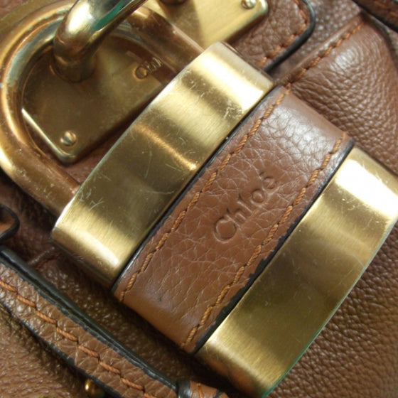 Leather Paddington Satchel Cognac