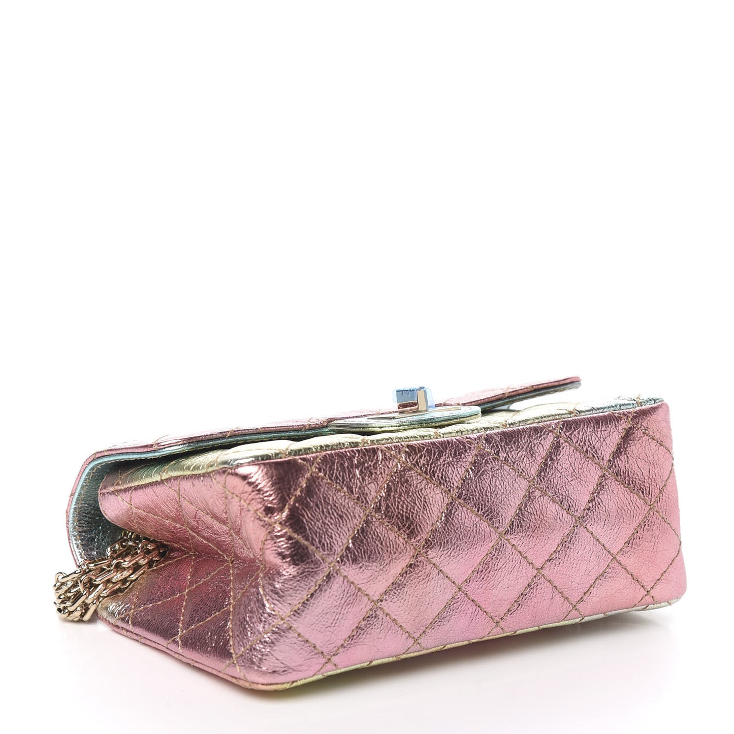 Metallic Goatskin Quilted Mini 2.55 Reissue Flap Multicolor