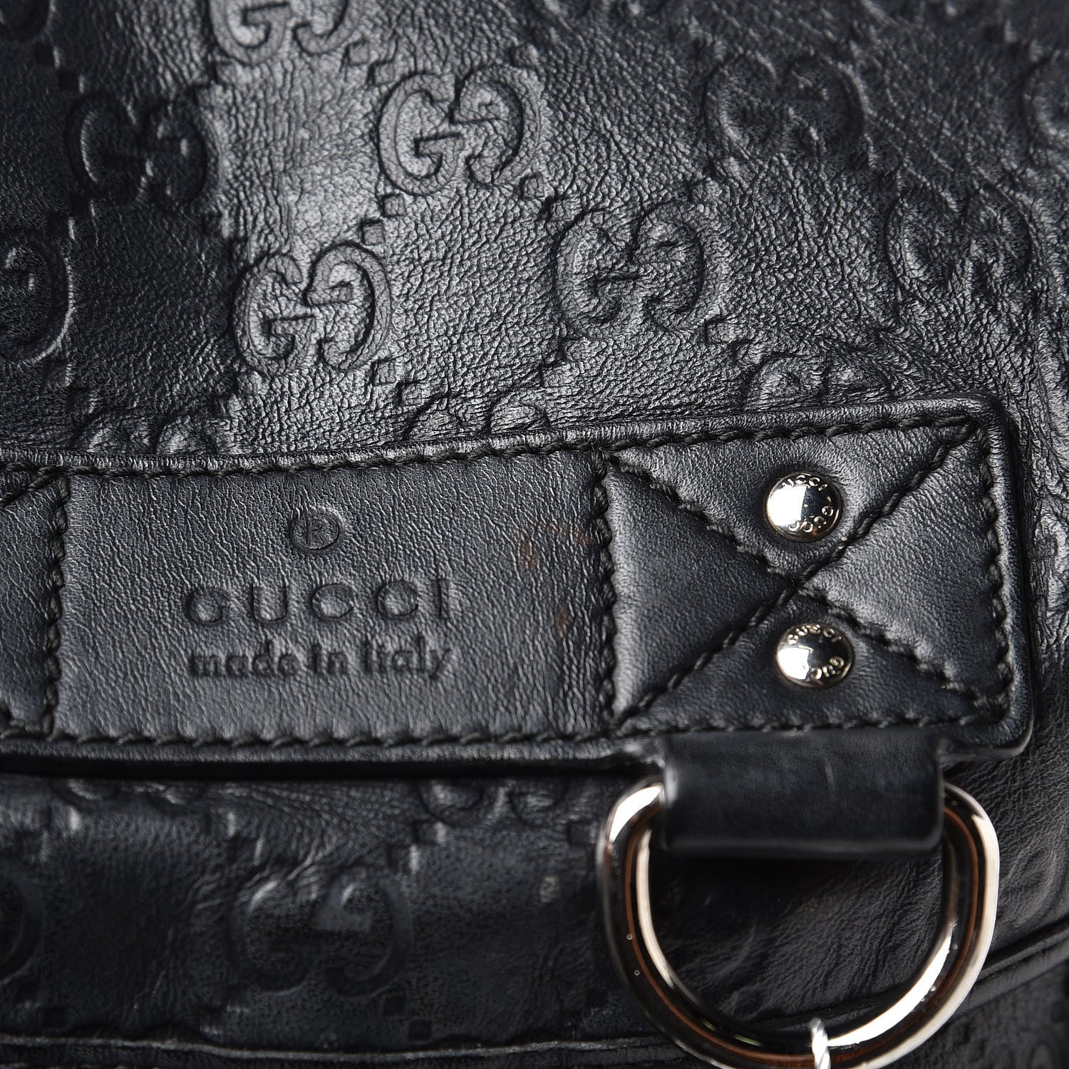 Gucci Guccissima Single Buckle Backpack Black 21 of 21
