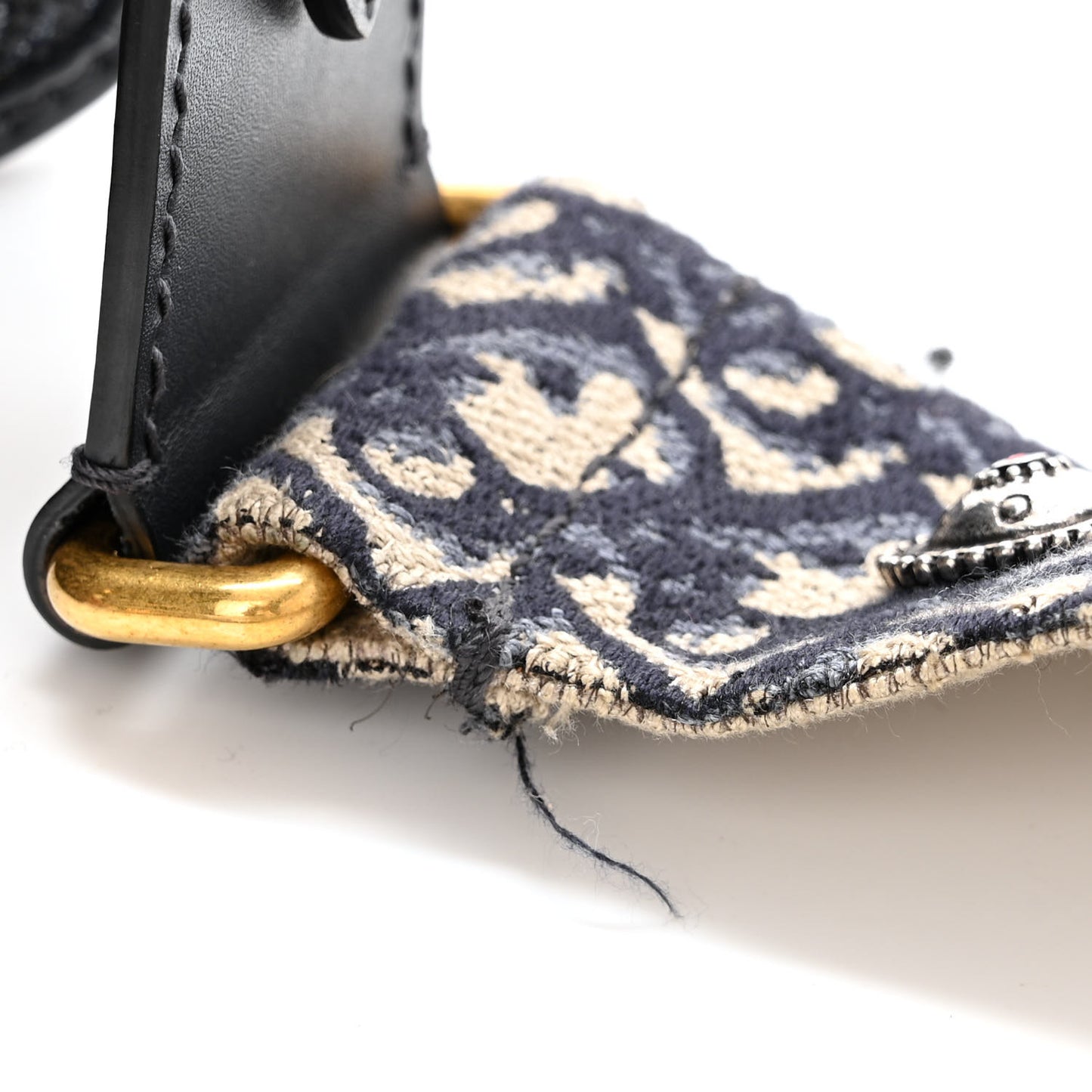Oblique Small DiorAddict Flap Bag Navy Blue