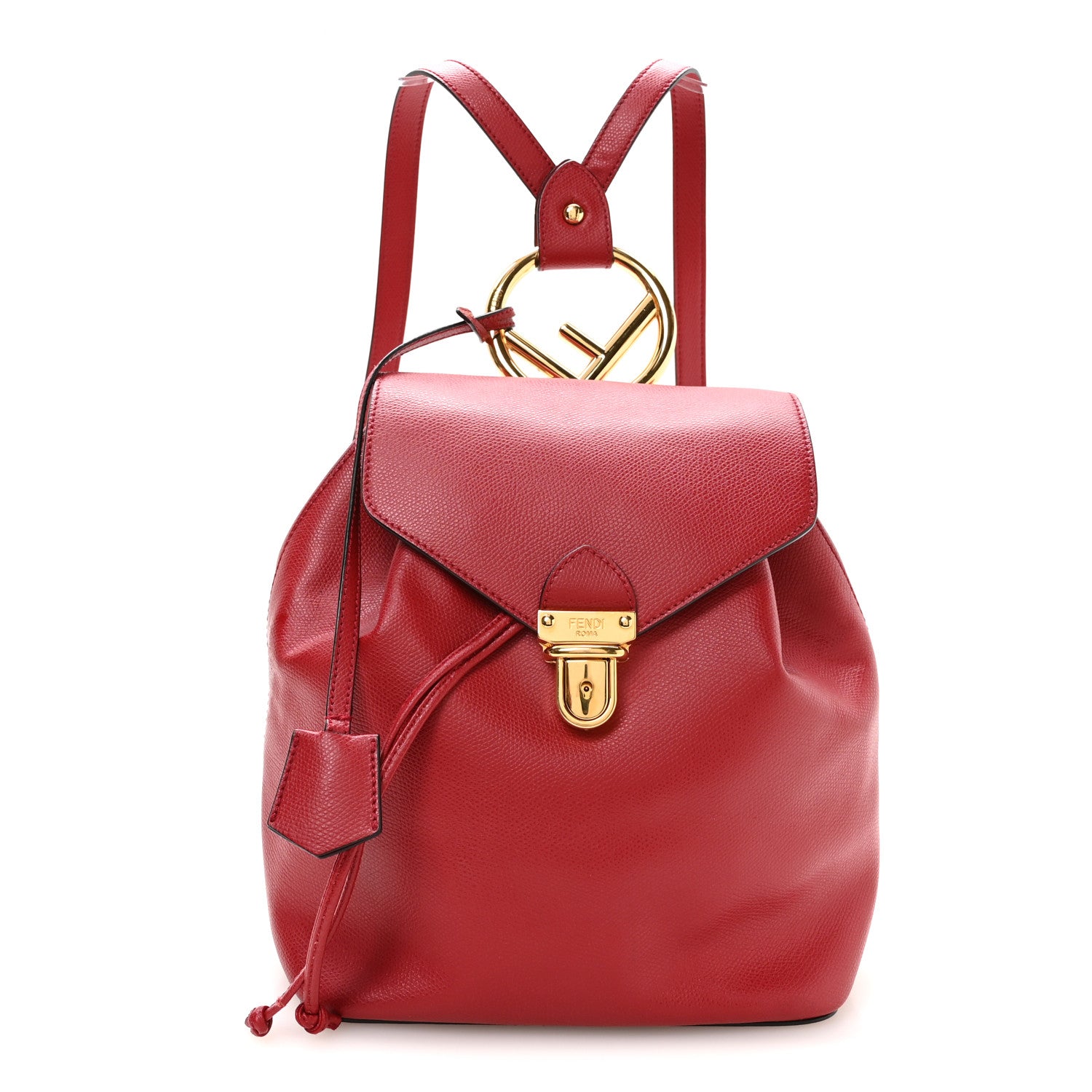 Fendi Vitello Cruise F is Fendi Drawstring Backpack Fragola 1 of 9