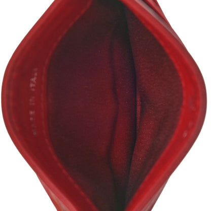 Chanel Lambskin Camellia Card Holder Dark Red 5 of 11