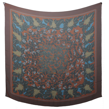 Hermes Silk Mousseline Chevrefeuille 140 Shawl Scarf 2 of 10