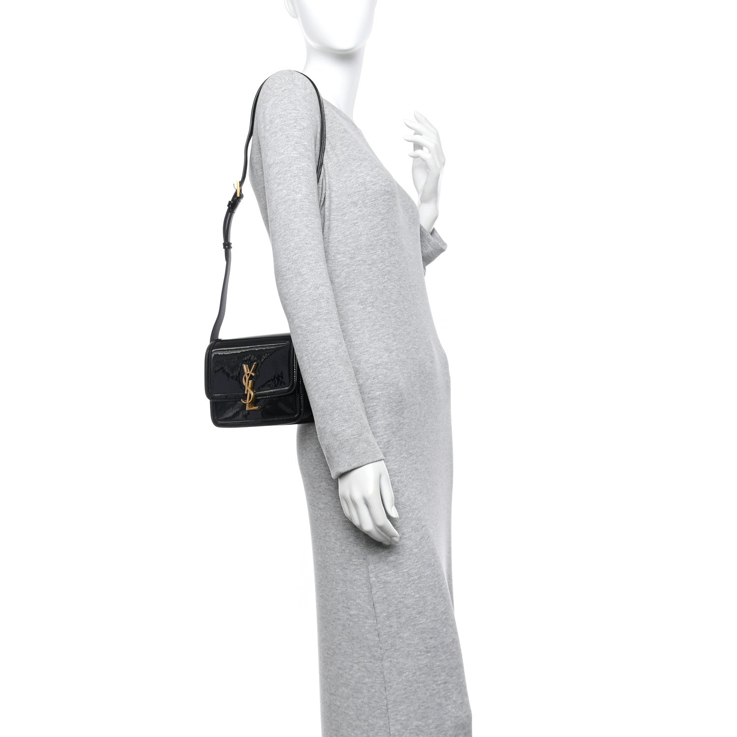 Saint Laurent Vernice Diamond Small Solferino Satchel Black 2 of 9
