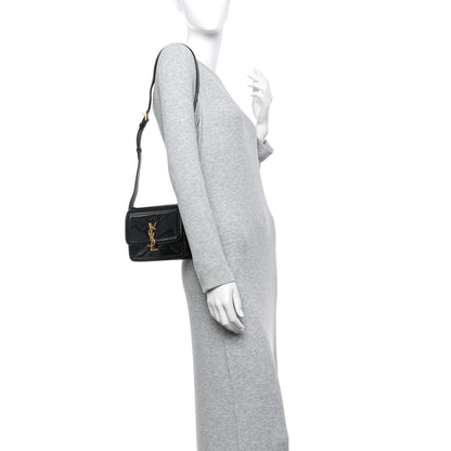 Saint Laurent Vernice Diamond Small Solferino Satchel Black 2 of 9