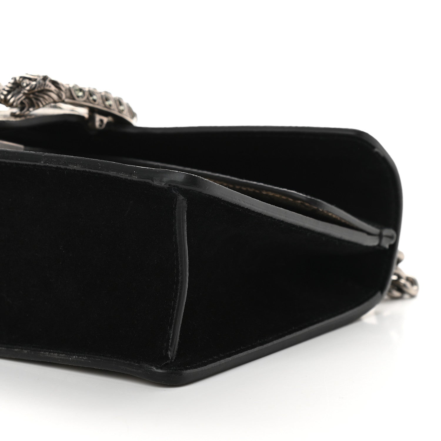 Gucci GG Supreme Monogram Suede Crystal Small Dionysus Shoulder Bag Beige Ebony Black 9 of 9