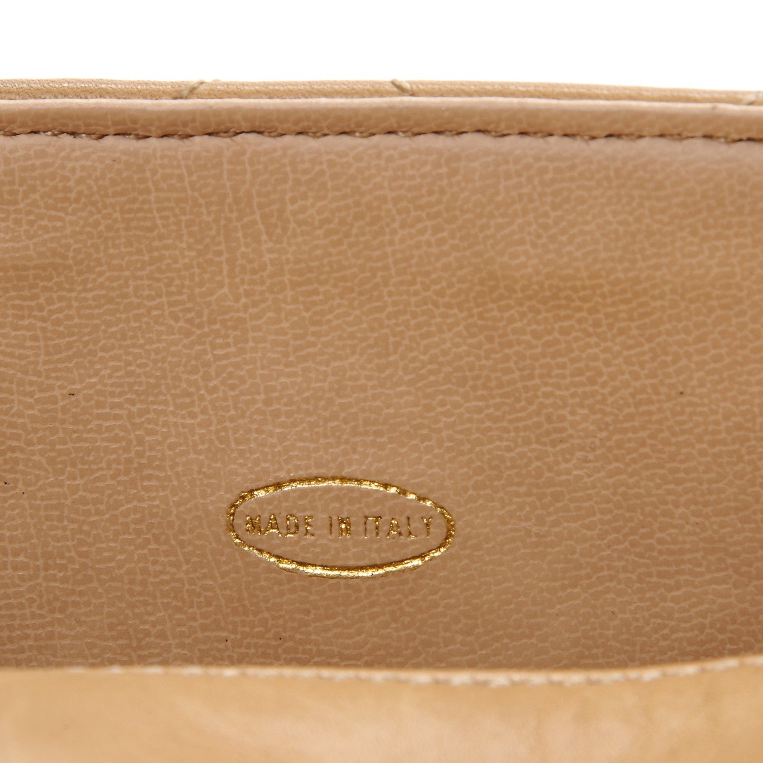 Chanel Lambskin Flap Shoulder Bag Beige 9 of 10