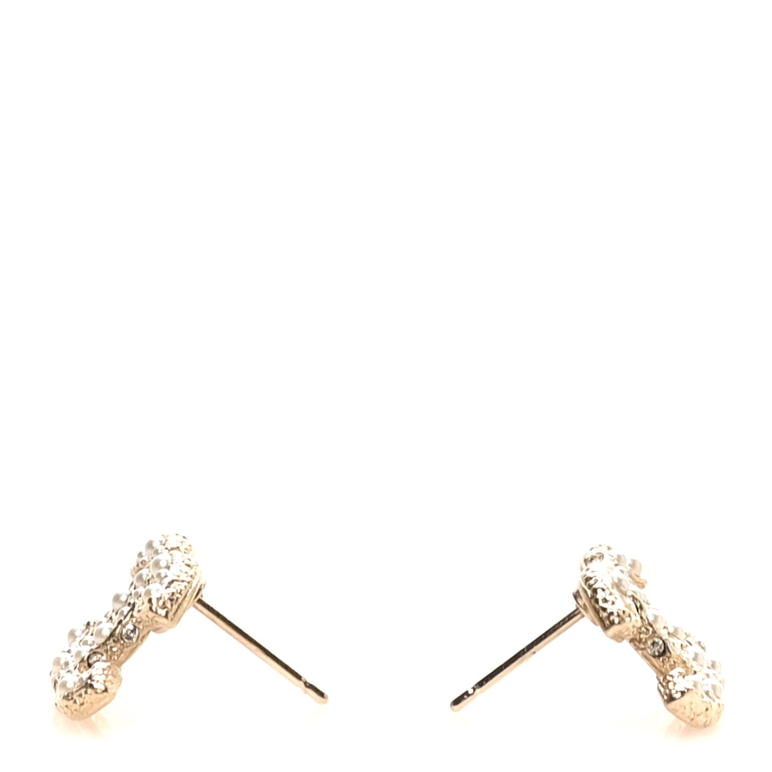 Chanel Pearl CC Earrings Gold 3 of 5