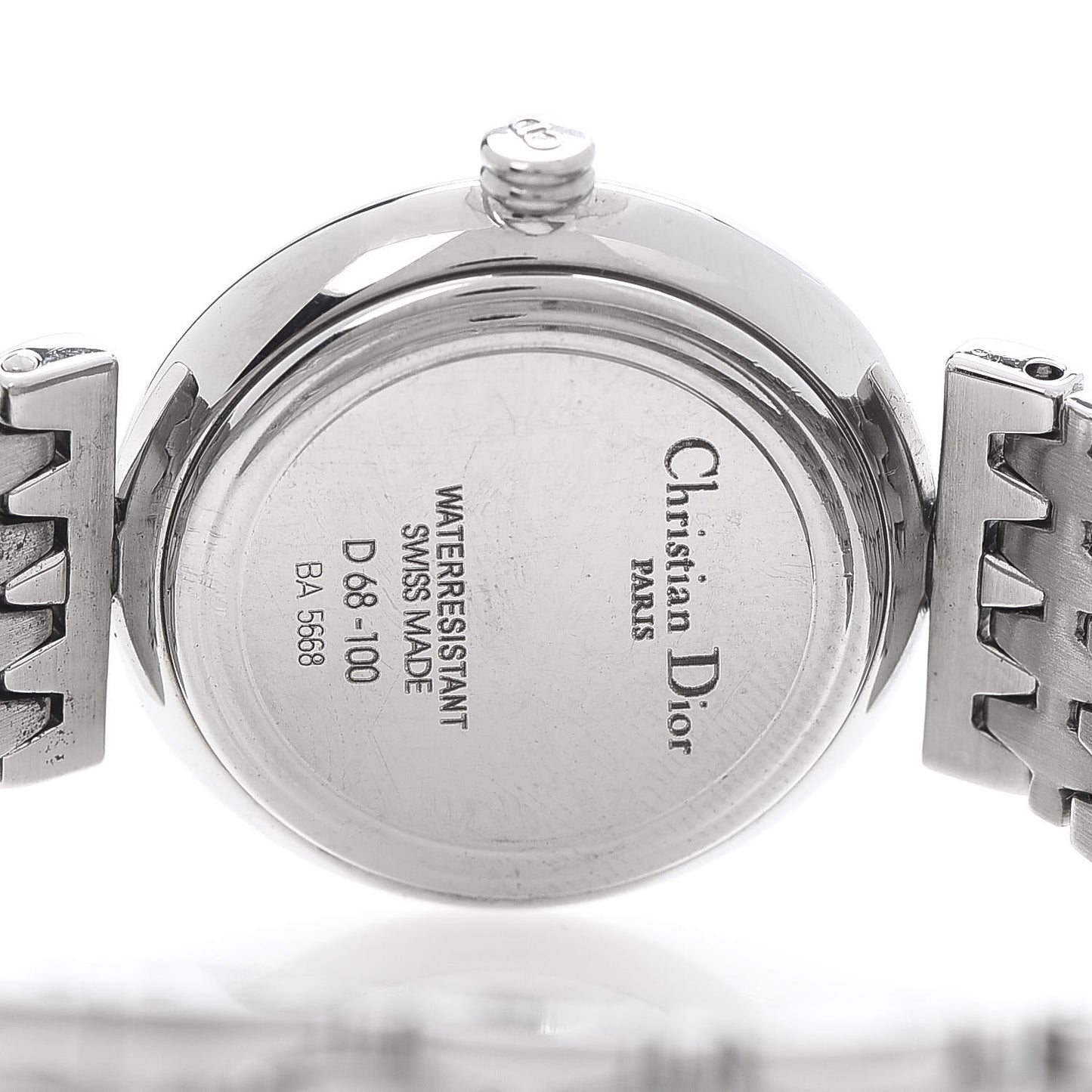 Stainless Steel Diamond 25mm Round Quartz Watch