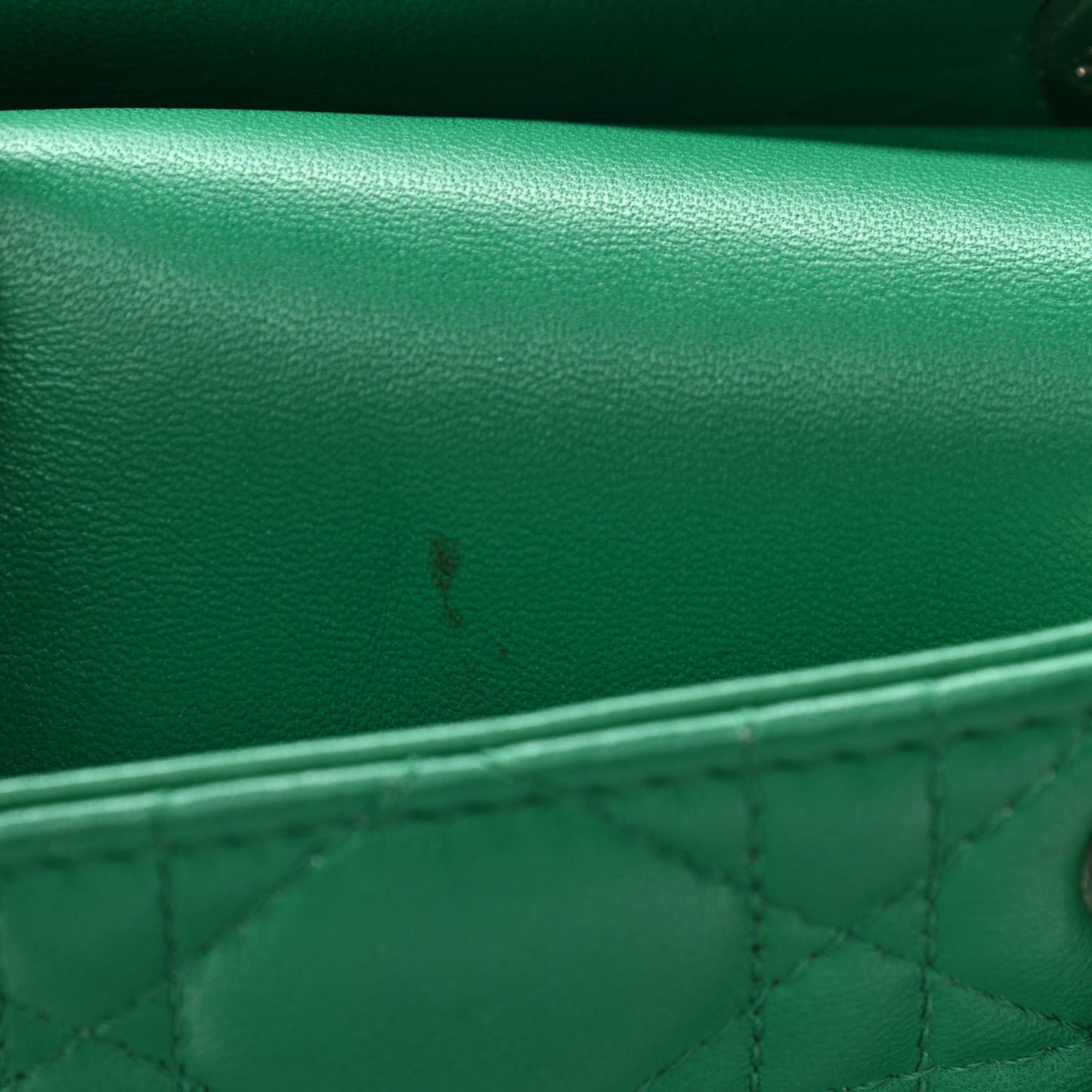Lambskin Cannage Mini Lady Dior Green