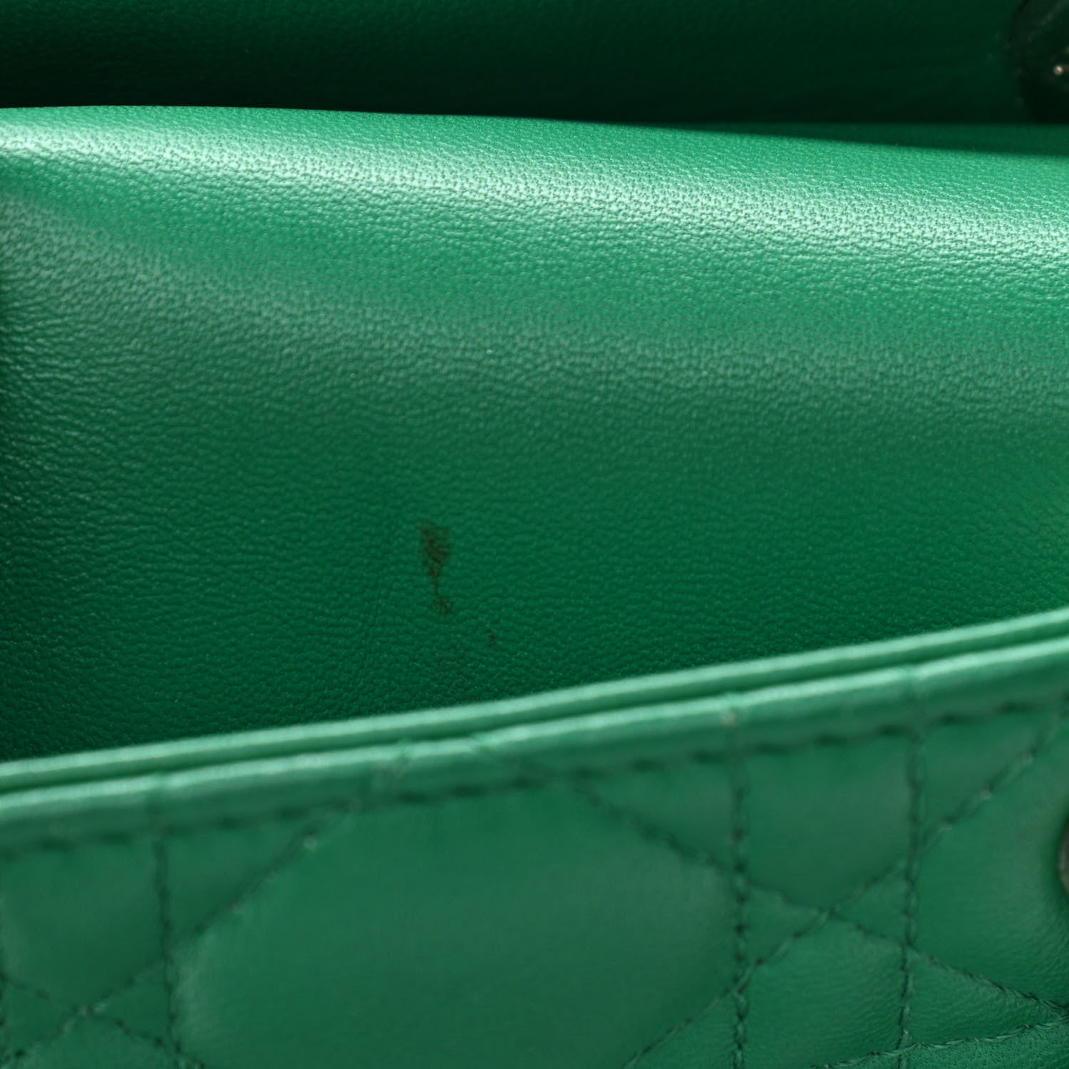 Christian Dior Lambskin Cannage Mini Lady Dior Green 11 of 12