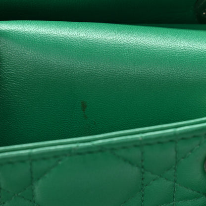 Christian Dior Lambskin Cannage Mini Lady Dior Green 11 of 12