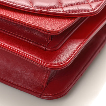 Chanel Calfskin Caviar Quilted Mini Chain Handle Flap Red 10 of 10