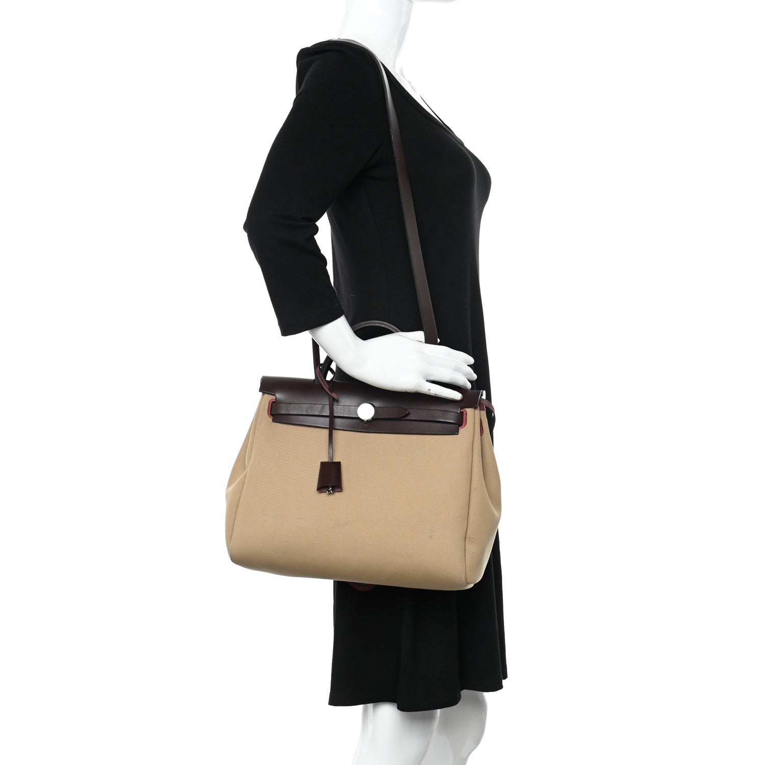 Hermes Toile Officier Vache Hunter Verso Herbag Zip PM 31 Rouge Sellier Trench Bleu Tempete 2 of 12