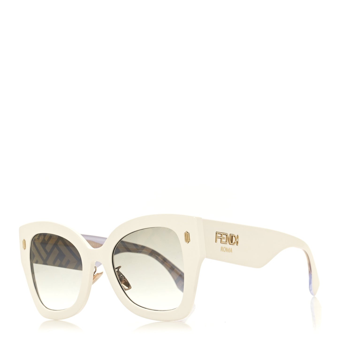 Acetate 53mm Sunglasses FF 0434/G/S White Gold