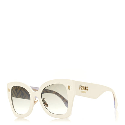 Fendi Acetate 53mm Sunglasses FF 0434/G/S White Gold 1 of 6