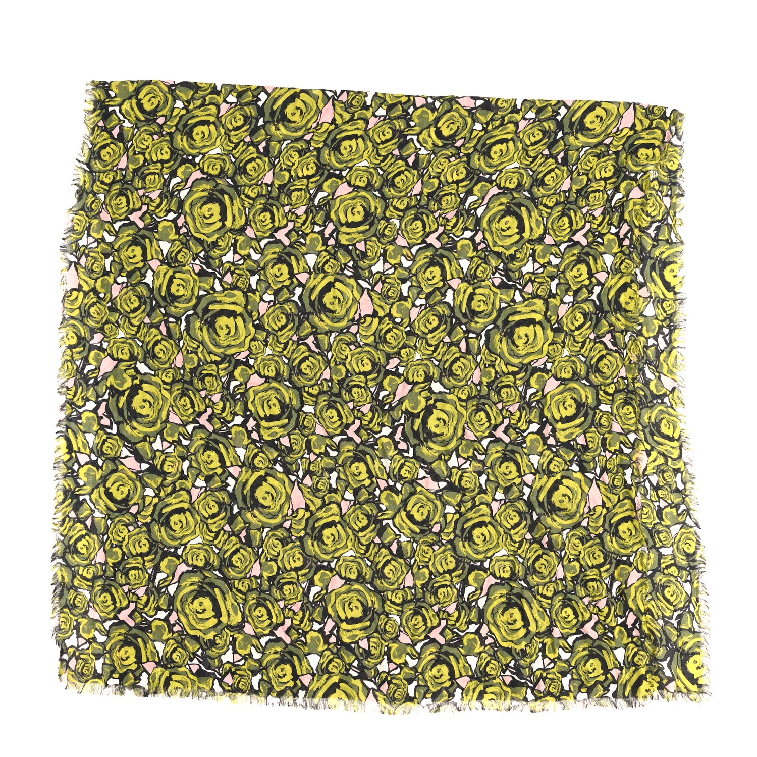 Louis Vuitton Wool Silk Cashmere Rock N Roses Stole 2 of 3