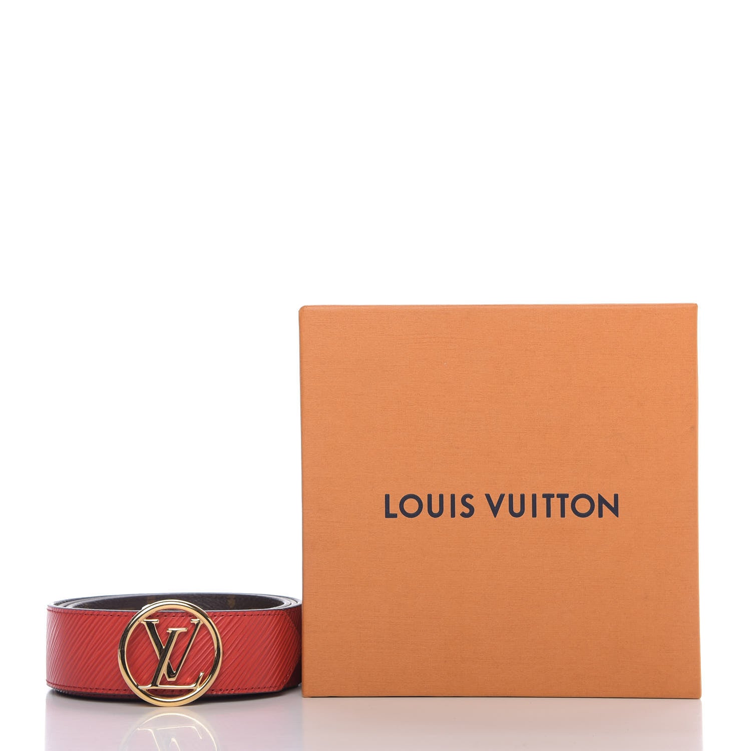 Louis Vuitton Monogram Epi 35mm LV Circle Reversible Belt 90 36 Coquelicot 4 of 4