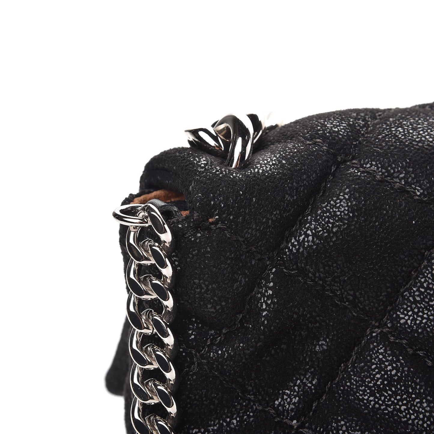 Shaggy Deer Quilted Small Beckett Chain Shoulder Bag Black