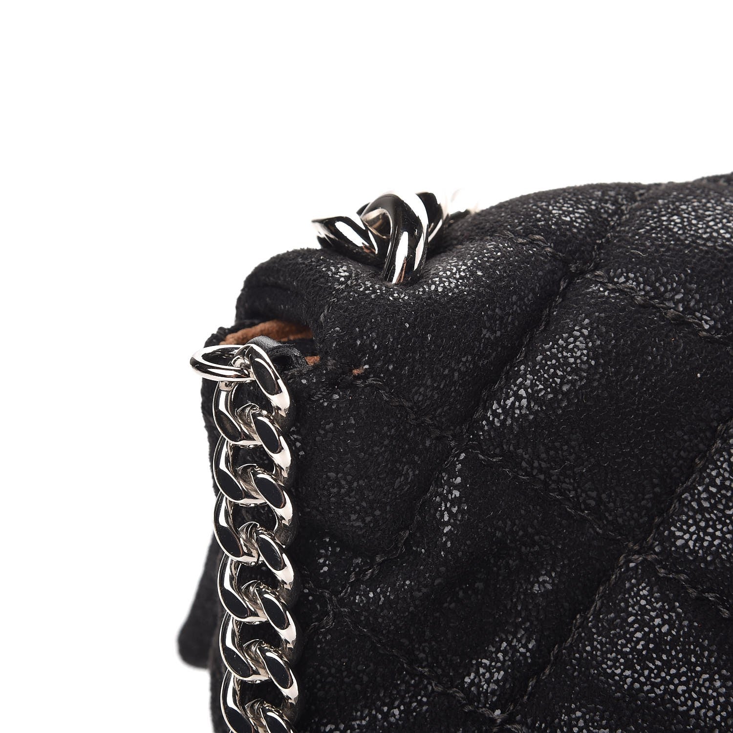 Stella McCartney Shaggy Deer Quilted Small Beckett Chain Shoulder Bag Black 9 of 9