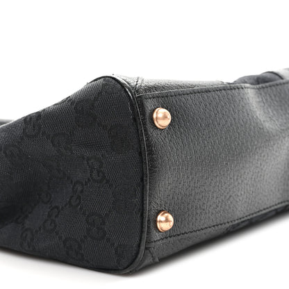 Gucci Monogram Calfskin Large Bardot Tote Black 9 of 13