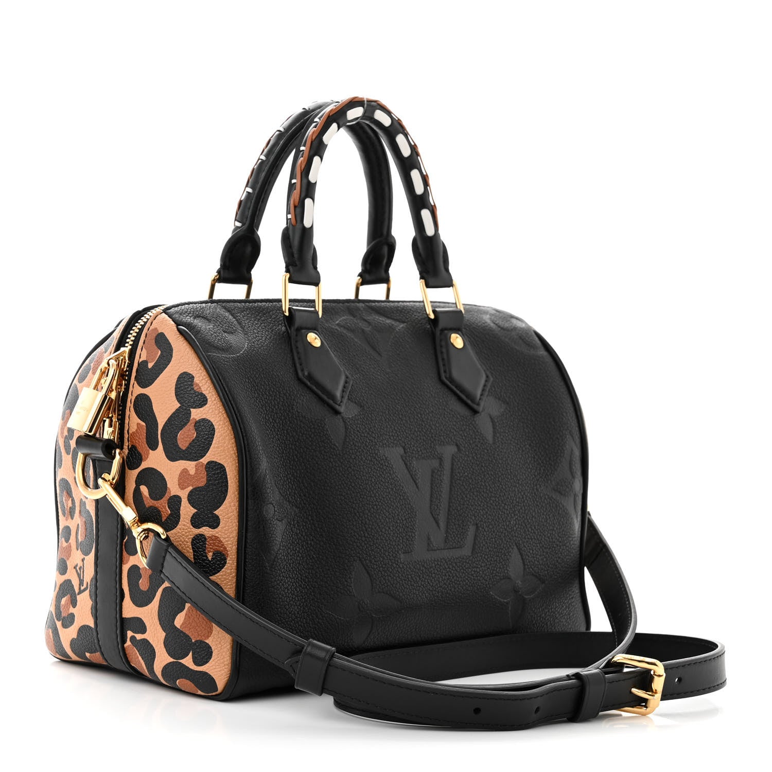 Louis Vuitton Empreinte Monogram Giant Wild At Heart Speedy Bandouliere 25 Black 3 of 9