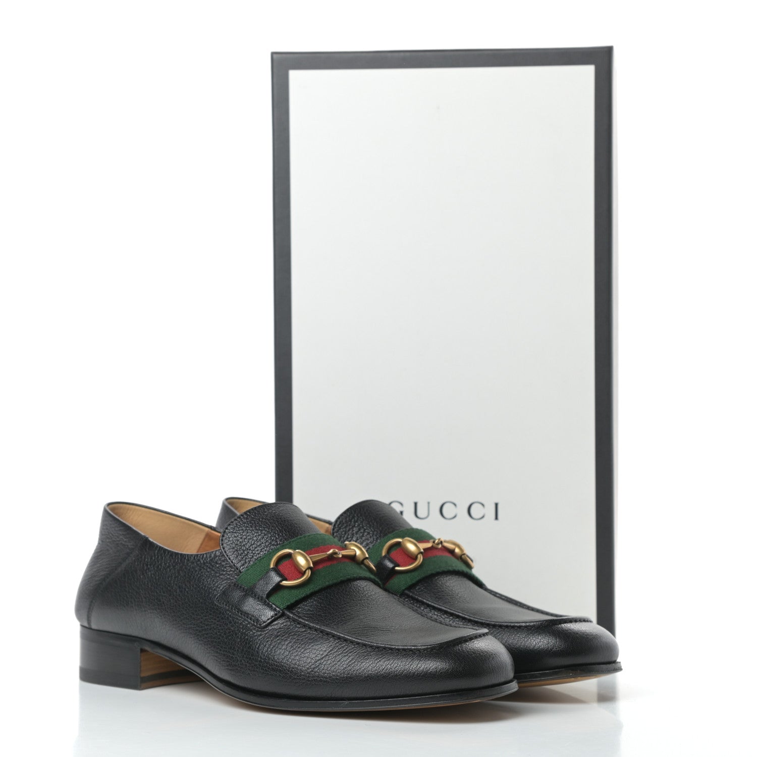 Gucci Havely Kid Web Mens Horsebit Loafers 9.5 Black 9 of 9