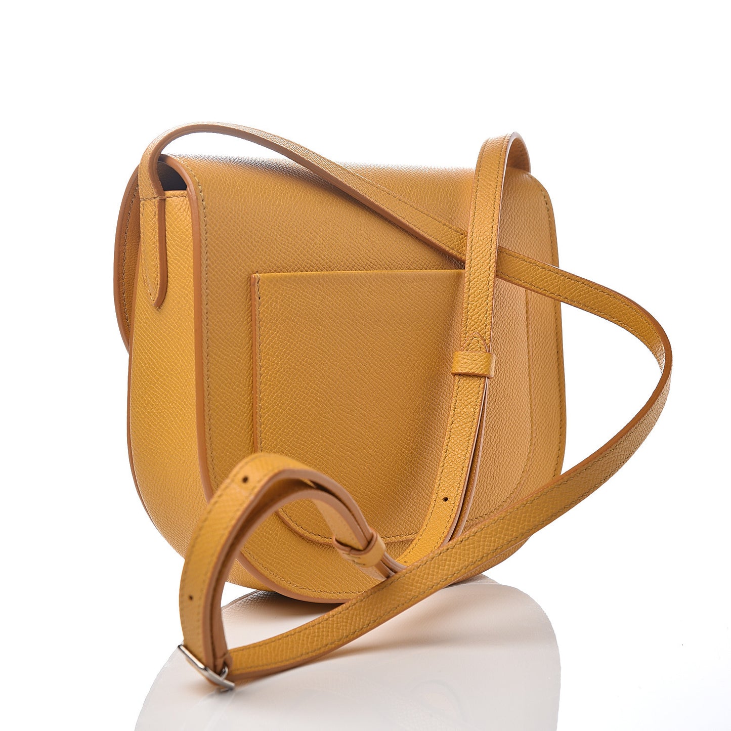Baby Grained Calfskin Small Trotteur Saffron