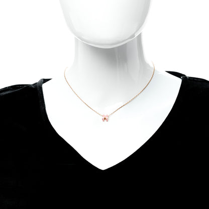 Hermes Lacquered Gold Mini Pop H Pendant Necklace Rose Dragee 2 of 6