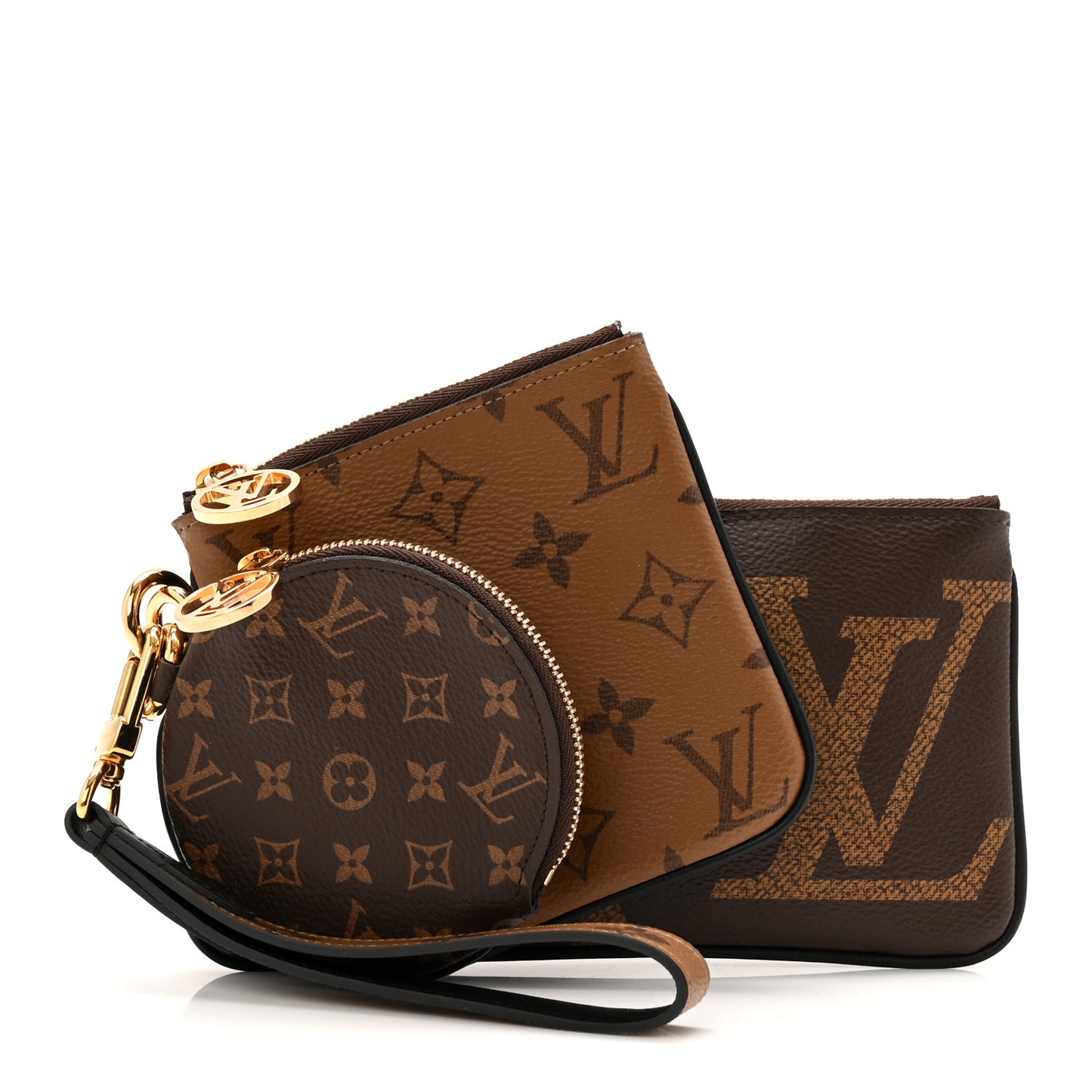 Reverse Monogram Giant Trio Pouch