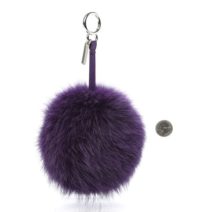 Fendi Fox Fur Shiny Nappa Bi-Color M ABCharm Bag Charm Viola Lago Viola Plus 2 of 4