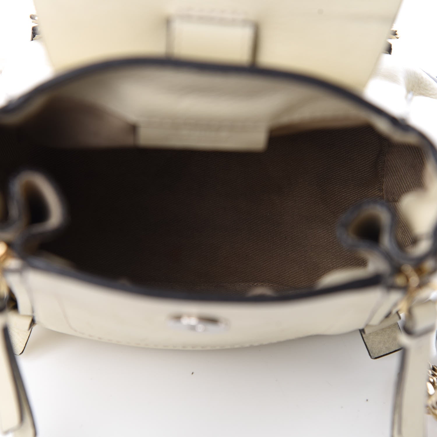 Chloe Suede Calfskin Small Faye Backpack Off White 4 of 10