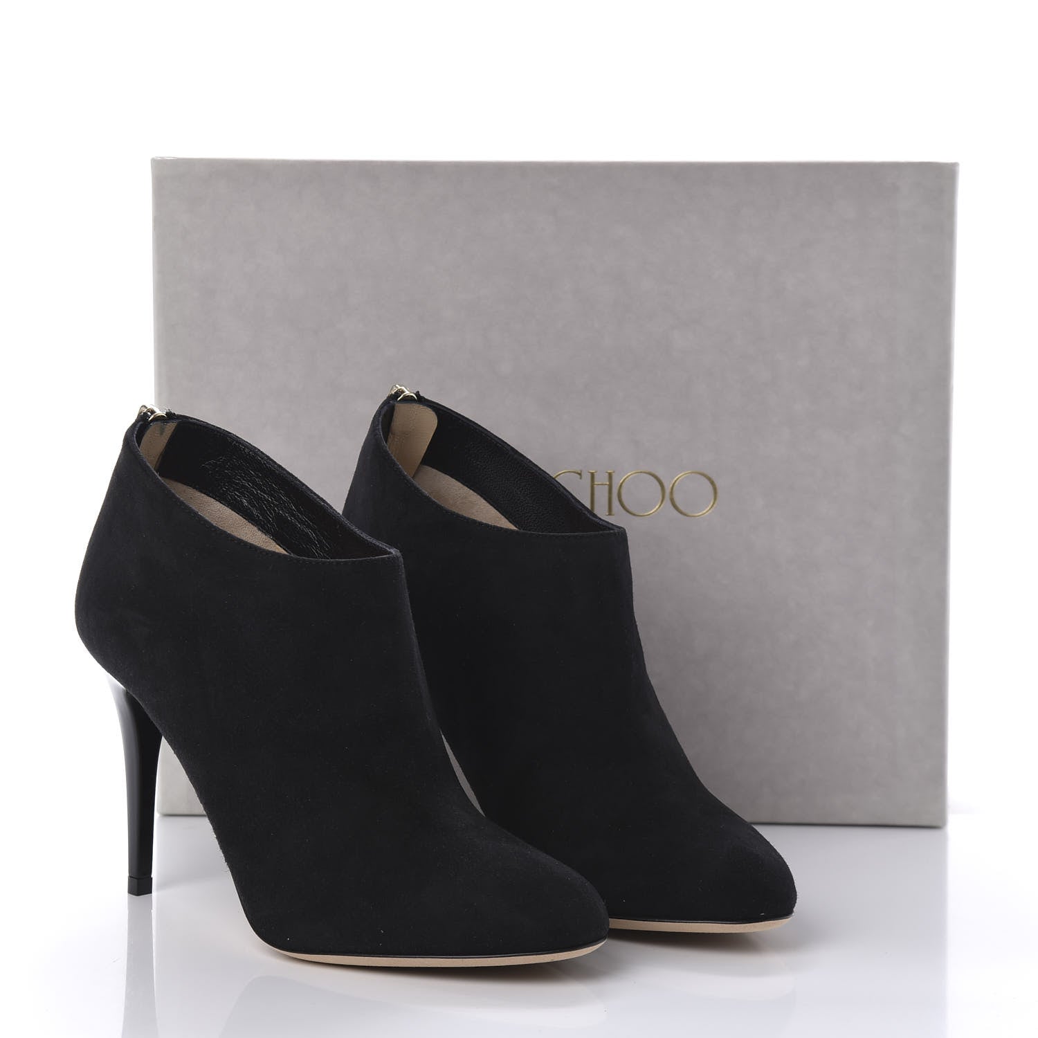Jimmy Choo Suede Mendez Ankle Boots 37.5 Black 8 of 8