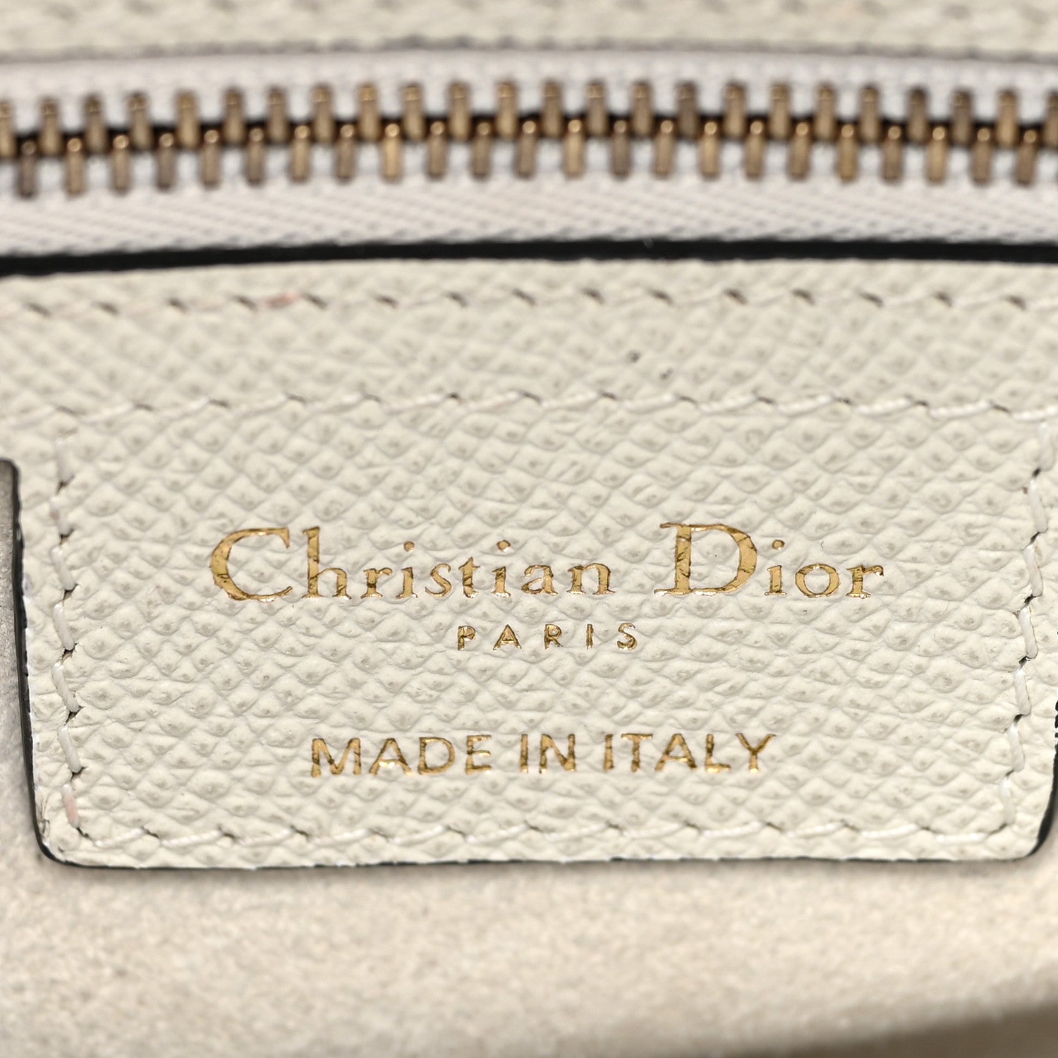 Christian Dior Grained Calfskin Saddle Bag White 6 of 13