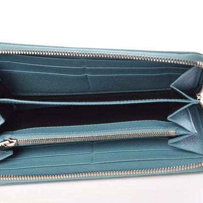 Balenciaga Calfskin Essential Continental Zip Around Wallet Bleu 5 of 11