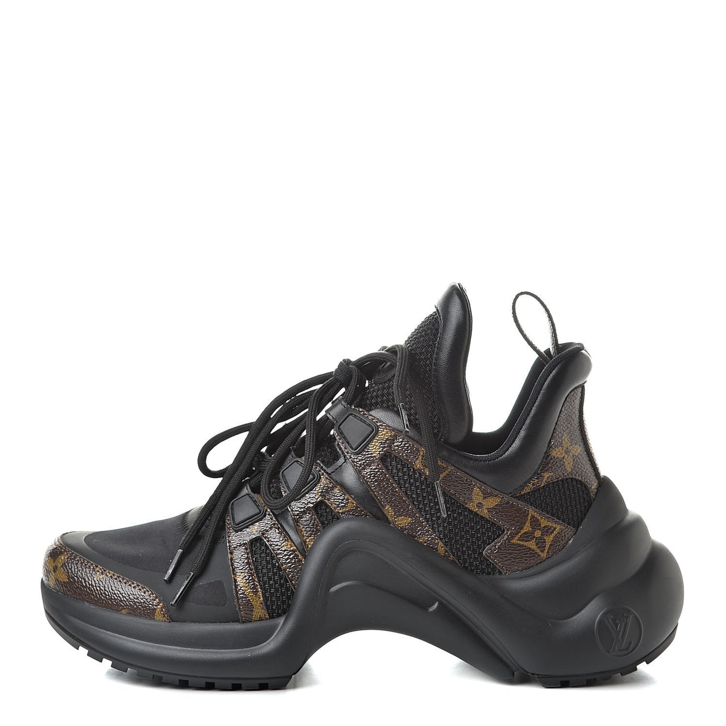 Calfskin Patent Monogram LV Archlight Sneakers 38 Black