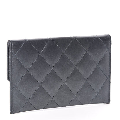Chanel Metallic Lambskin Quilted Card Holder Dark Grey 3 of 7