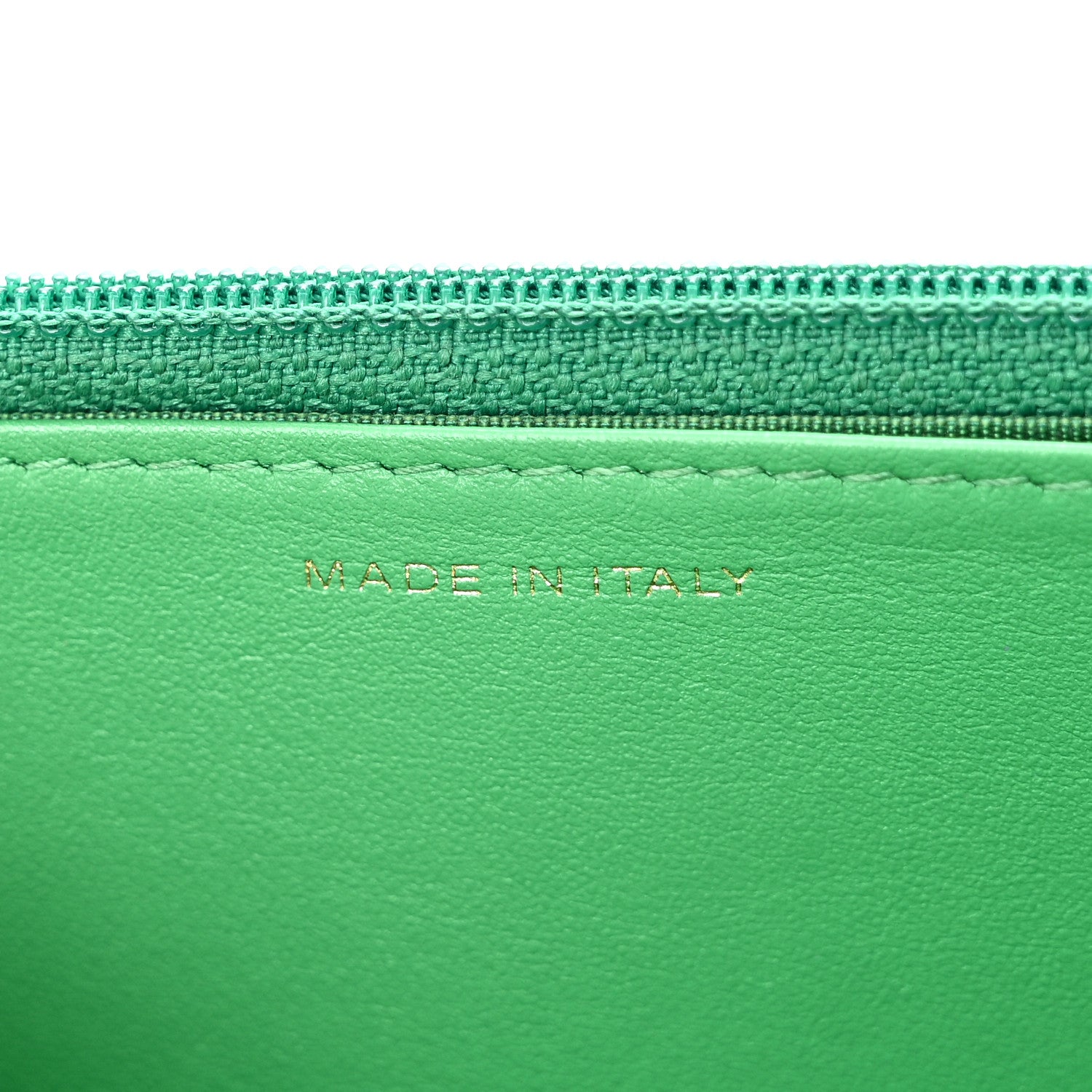 Chanel Shiny Goatskin Quilted Chanel 19 Wallet On Chain WOC Green 7 of 12