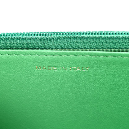 Chanel Shiny Goatskin Quilted Chanel 19 Wallet On Chain WOC Green 7 of 12