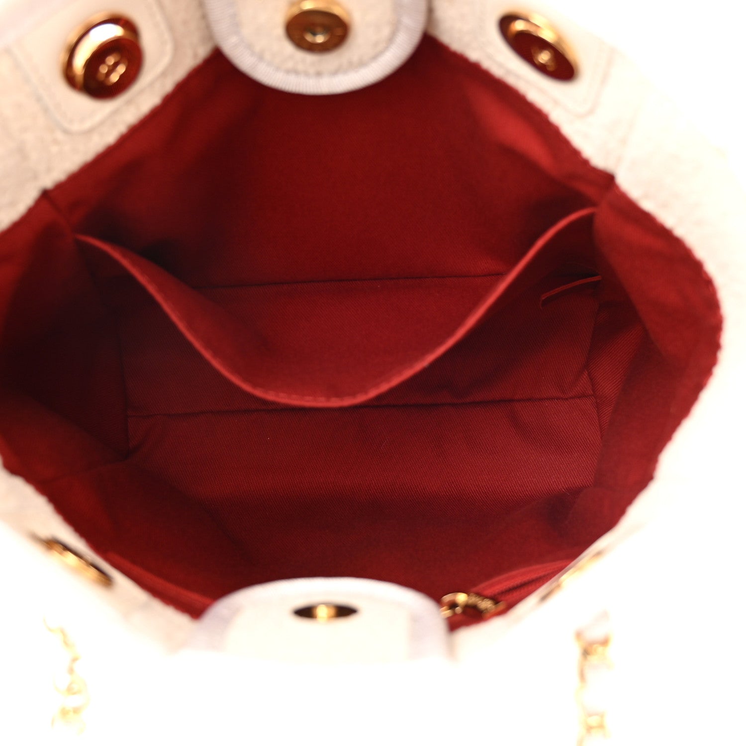 Chanel Lurex Boucle Mini Deauville Tote White 5 of 10