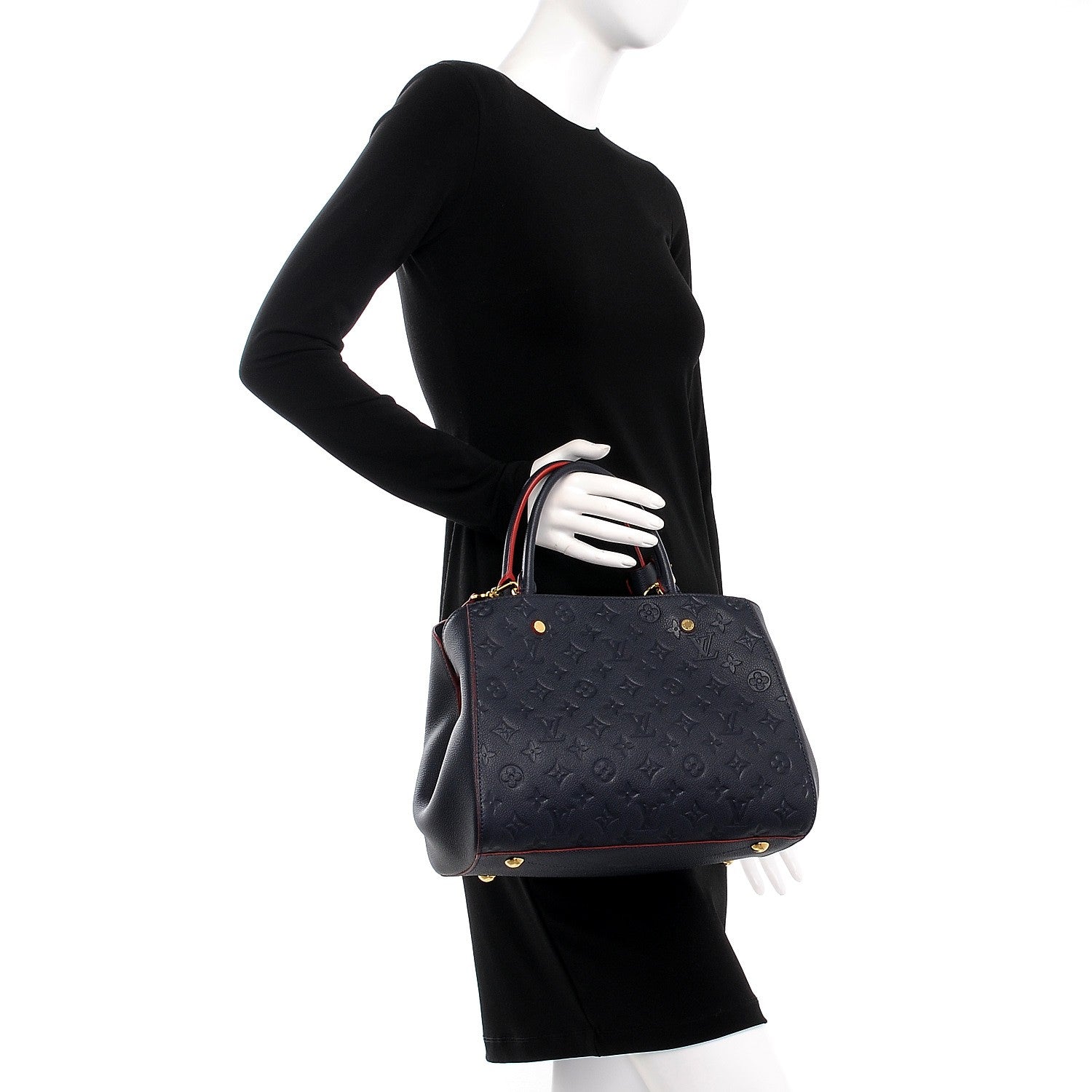 Louis Vuitton Empreinte Montaigne MM Marine Rouge 3 of 7