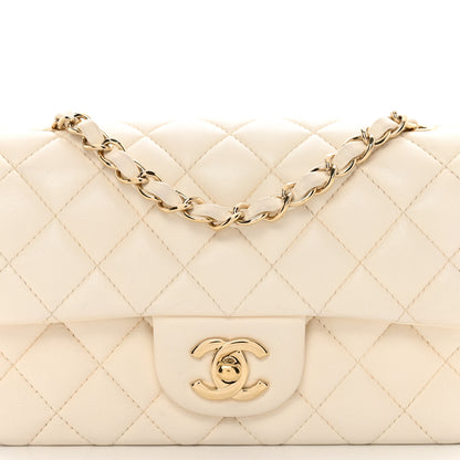 Chanel Lambskin Quilted Mini Rectangular Flap White 5 of 10