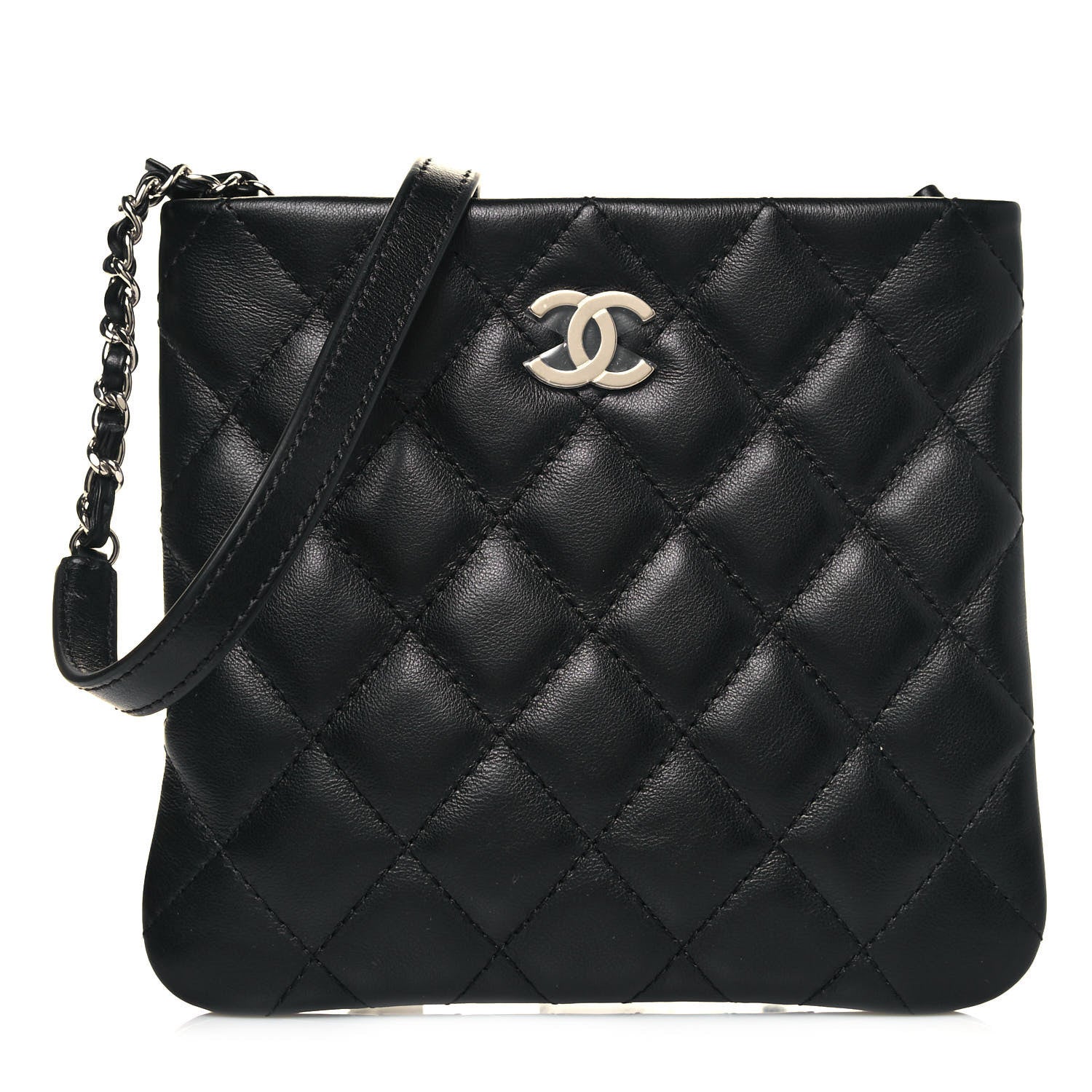 Chanel Lambskin Quilted Crossbody Bag Black 1 of 7