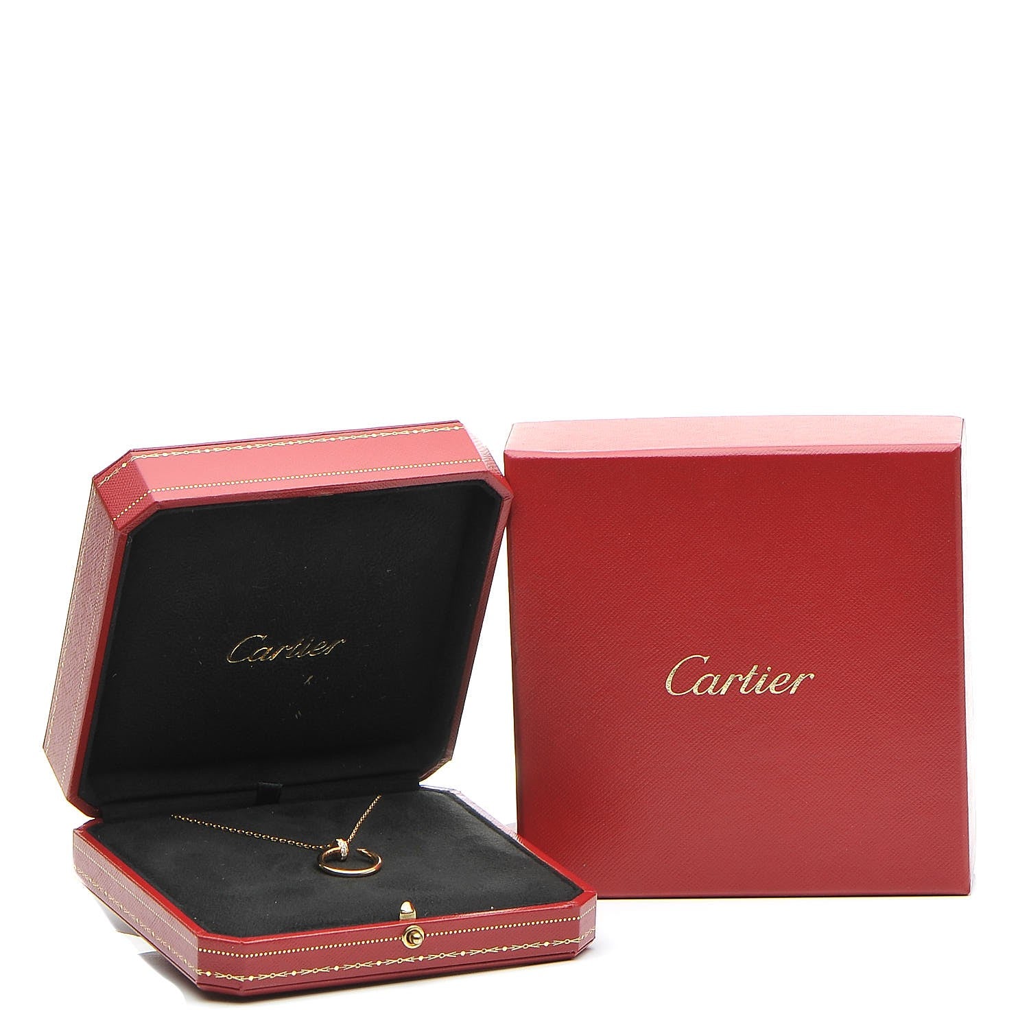 Cartier 18K Pink Gold Diamond Juste Un Clou Pendant Necklace 7 of 7