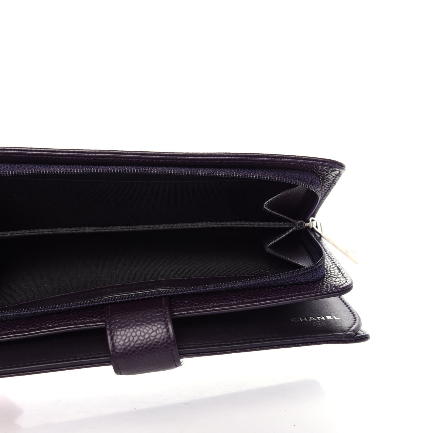 Chanel Caviar Timeless CC French Long Wallet Purple 6 of 8