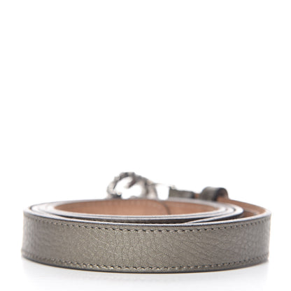 Gucci Metallic Calfskin Crystal Interlocking G Belt 95 38 Sasso 3 of 7