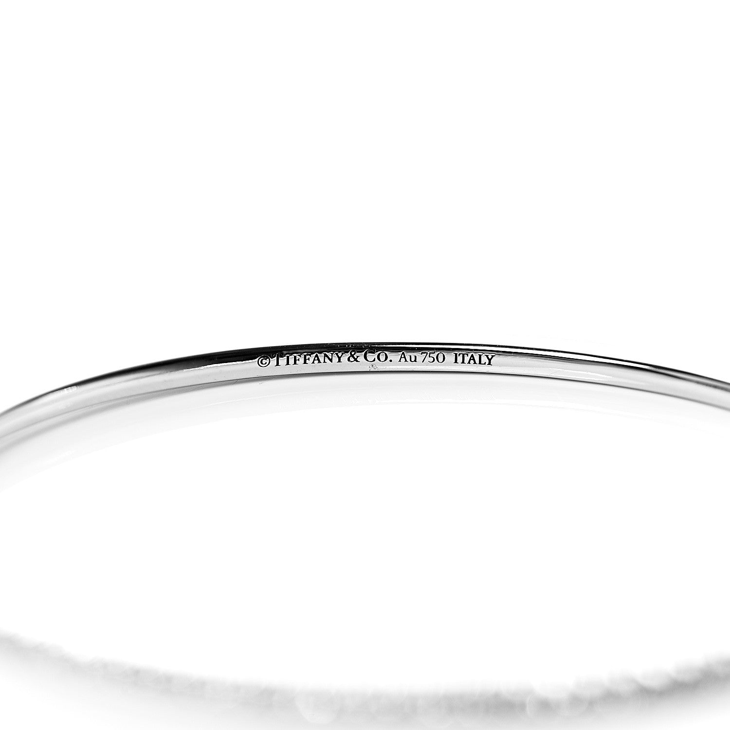 Tiffany 18K White Gold Diamond Metro Hinged Bangle S 4 of 5