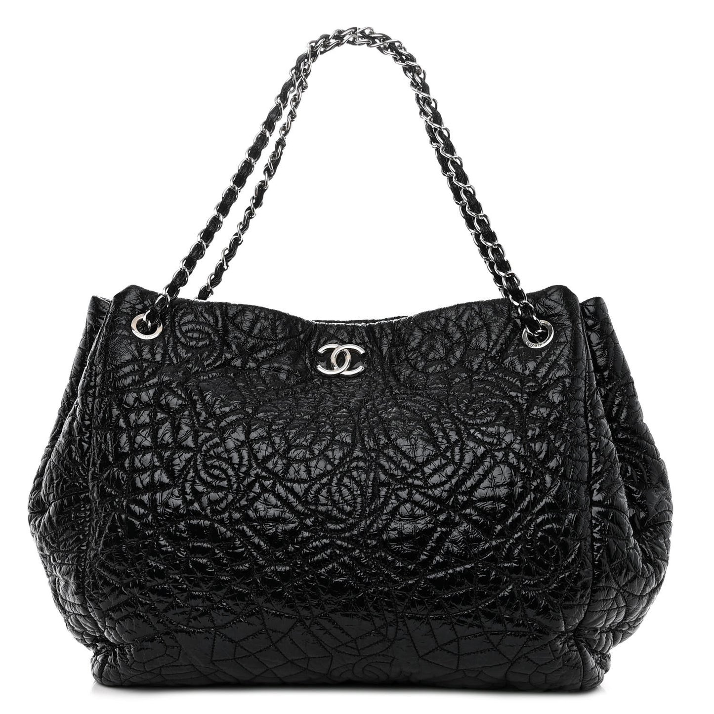 Vinyl Graphic Edge Tote Black