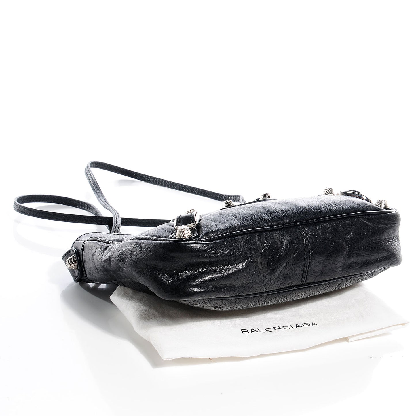 Agneau Giant 12 Silver Hardware Hip Black