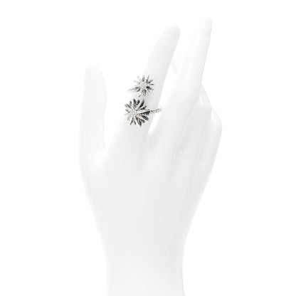 David Yurman Sterling Silver Diamond 28mm Open Starburst Ring 49 5 2 of 4